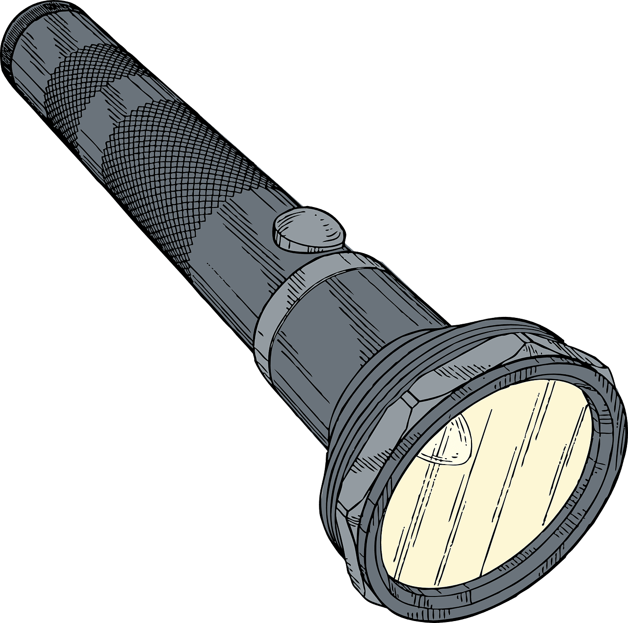 Torch flashlight torchlight vector graphic clipart