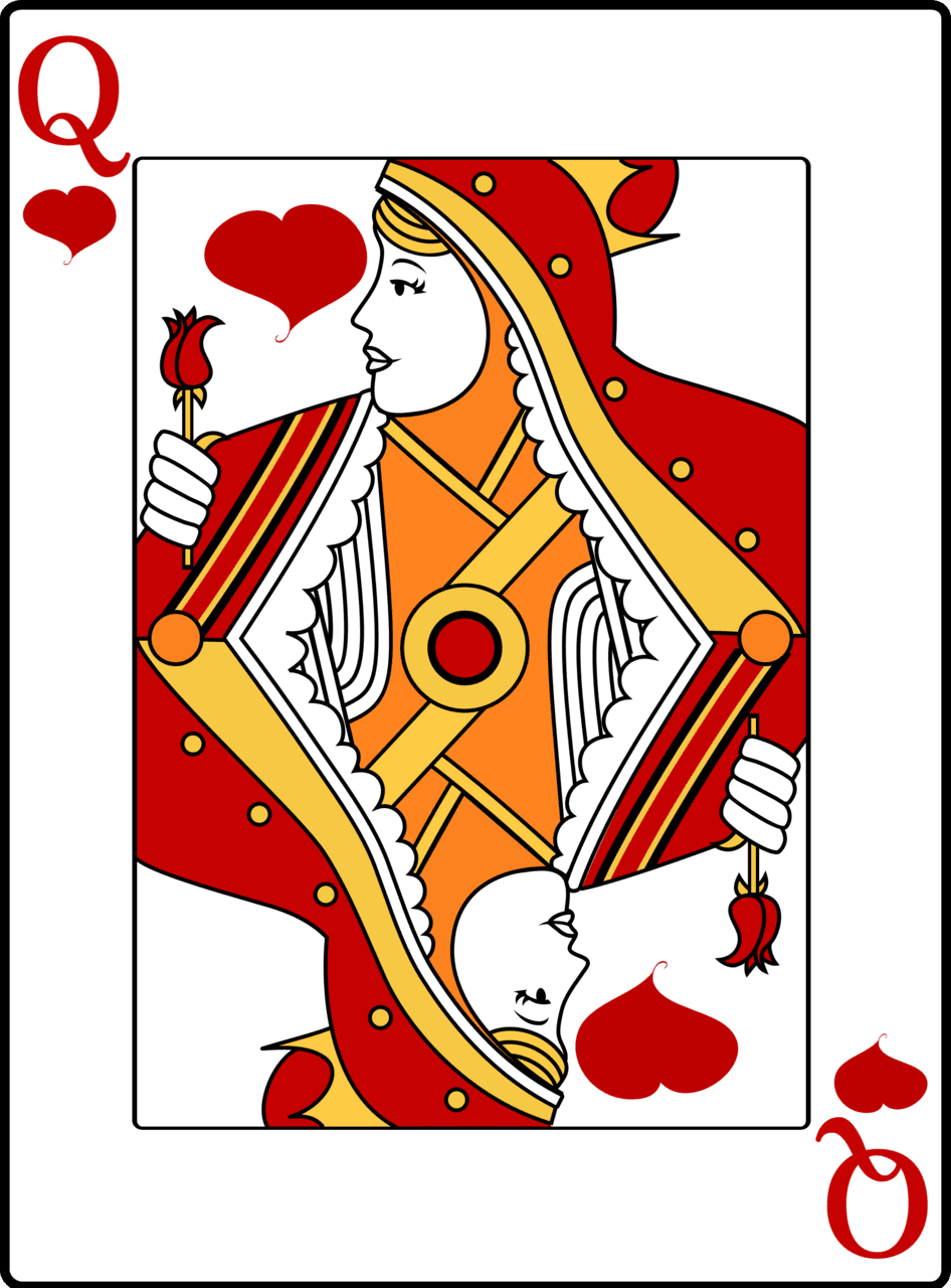 Cards queen of hearts vector art image photo cc images clipart