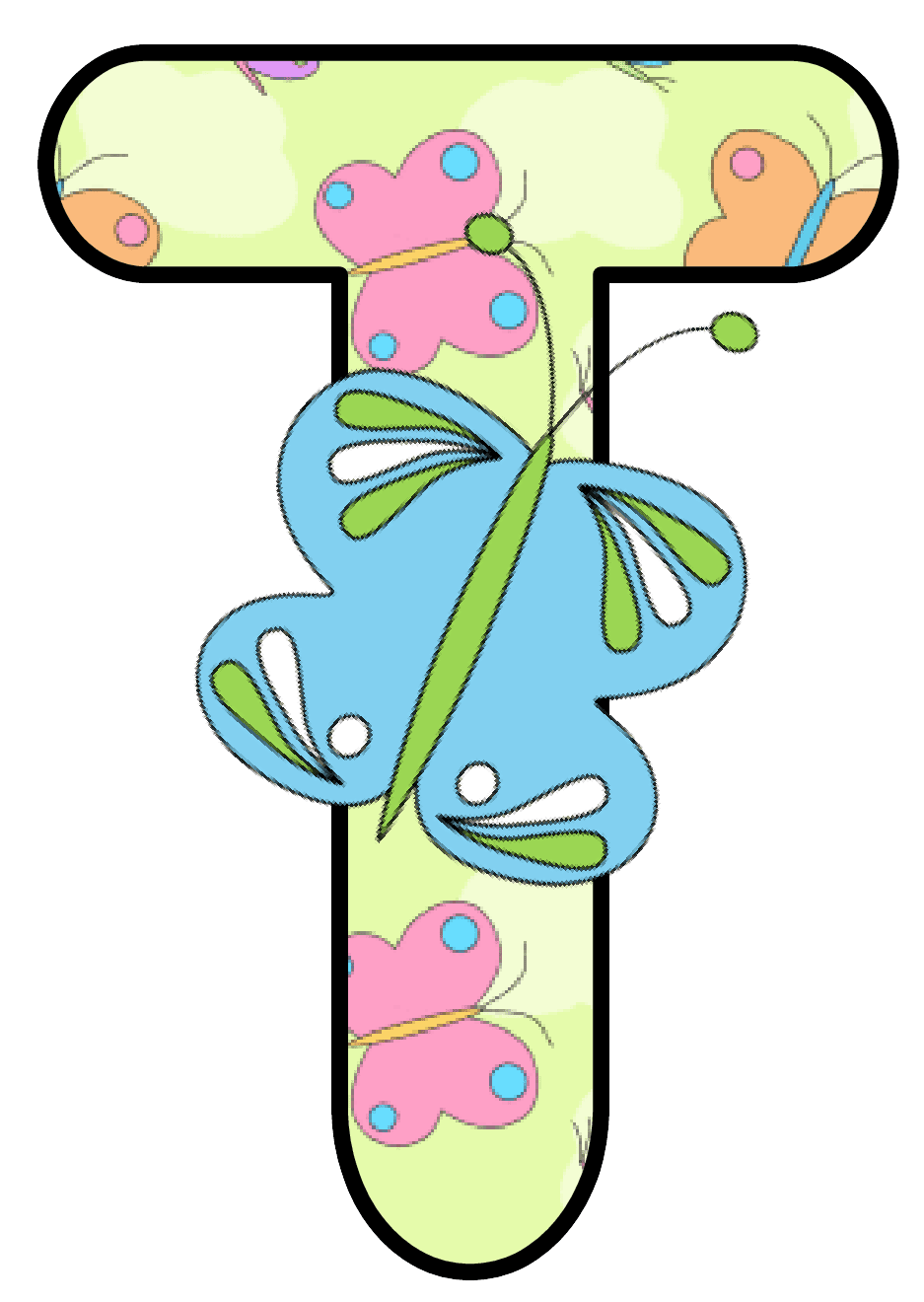 Abecedario con mariposas alphabet with butterflies clipart transparent