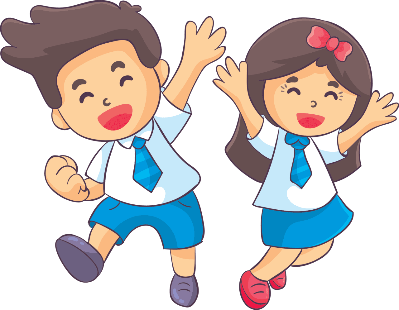 Waving back to school clear clipart transparent