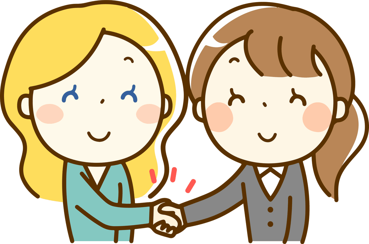 Shake hands women shaking vector clipart images