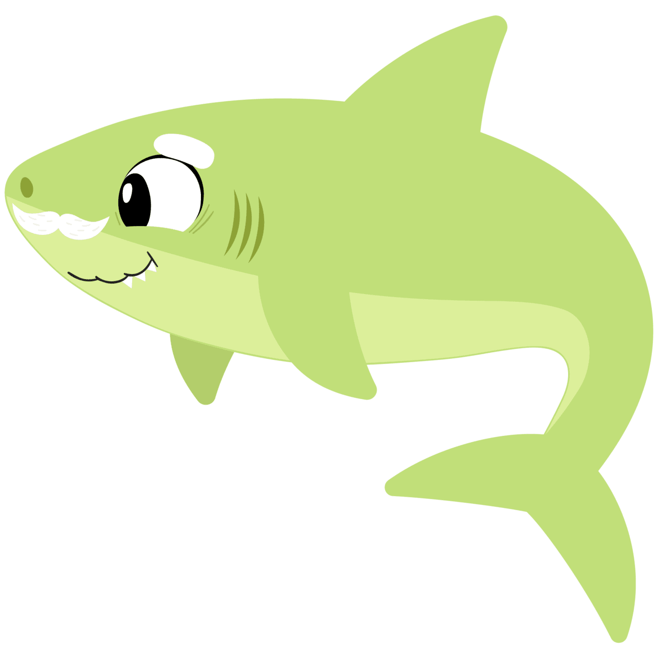 Baby shark pin page clipart picture 2