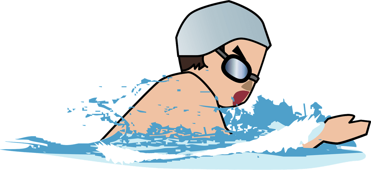 Swim ming with breaststroke vector clipart images