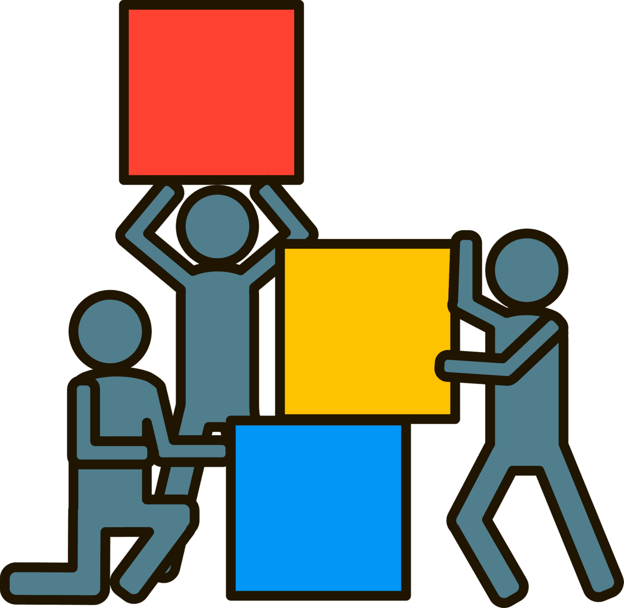 For teamwork team building vector clipart images
