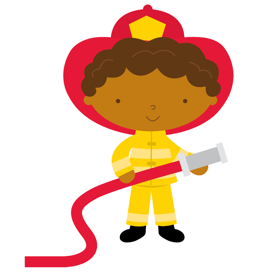 Fireman pin page clipart transparent