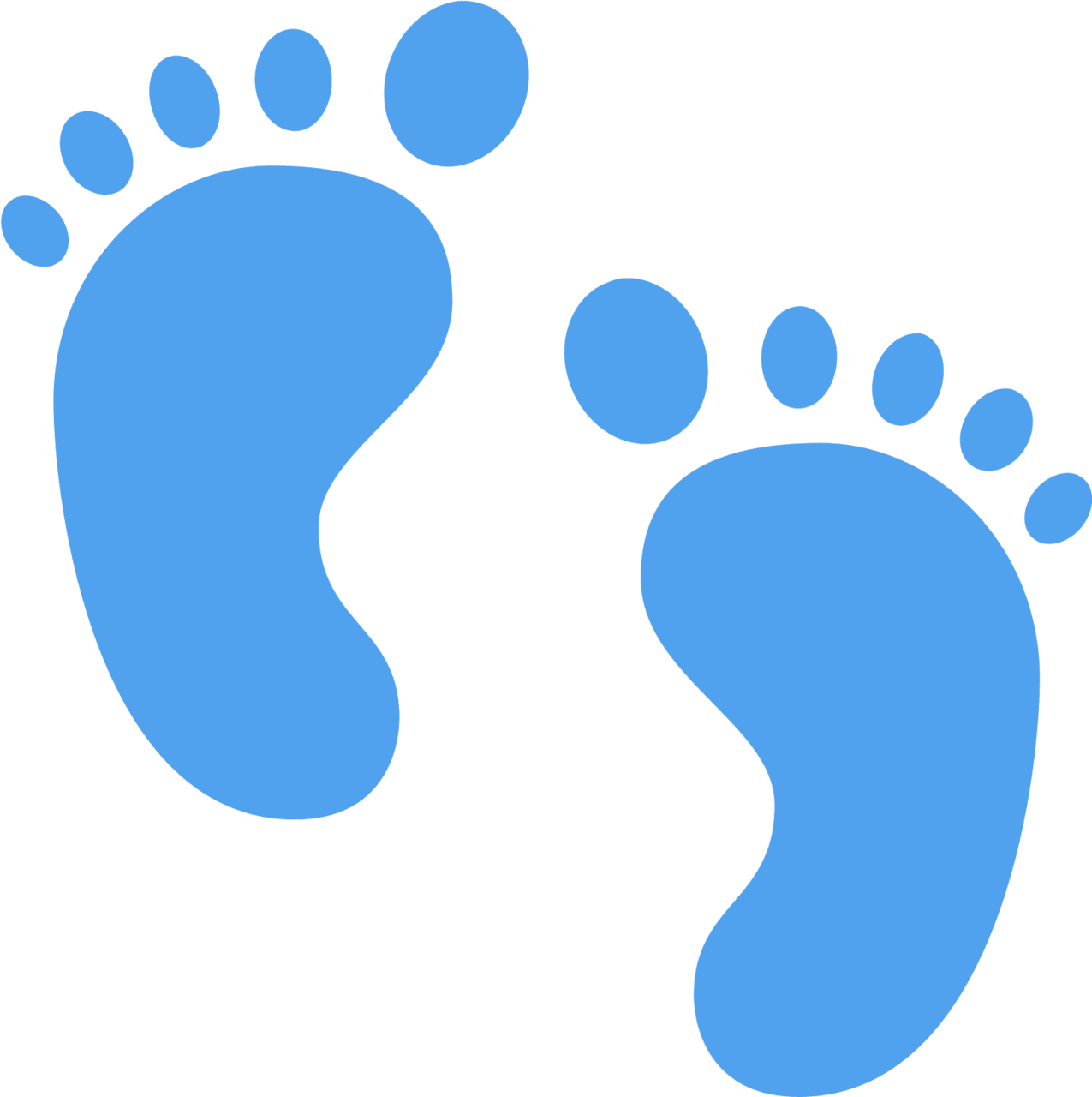 Footprint baby feet ink stamp clipart picture