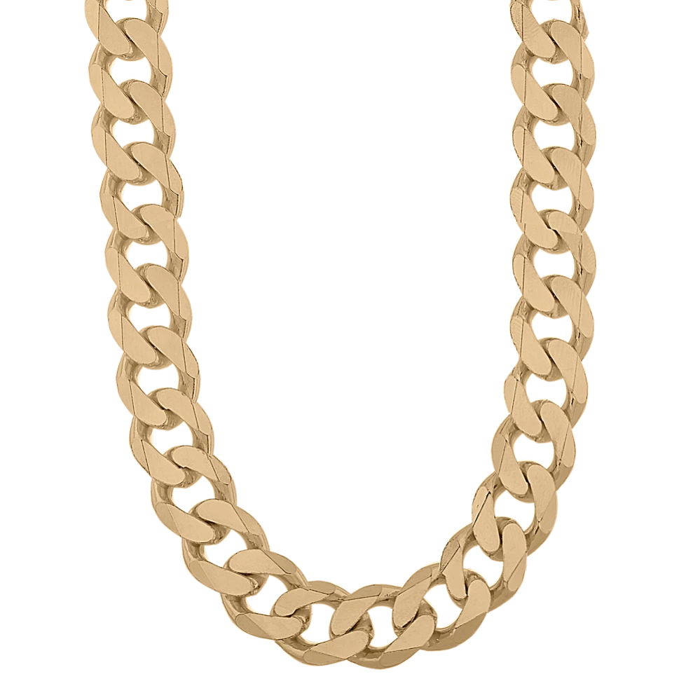 In mens curb chain vermeil yellow gold mm clipart vector