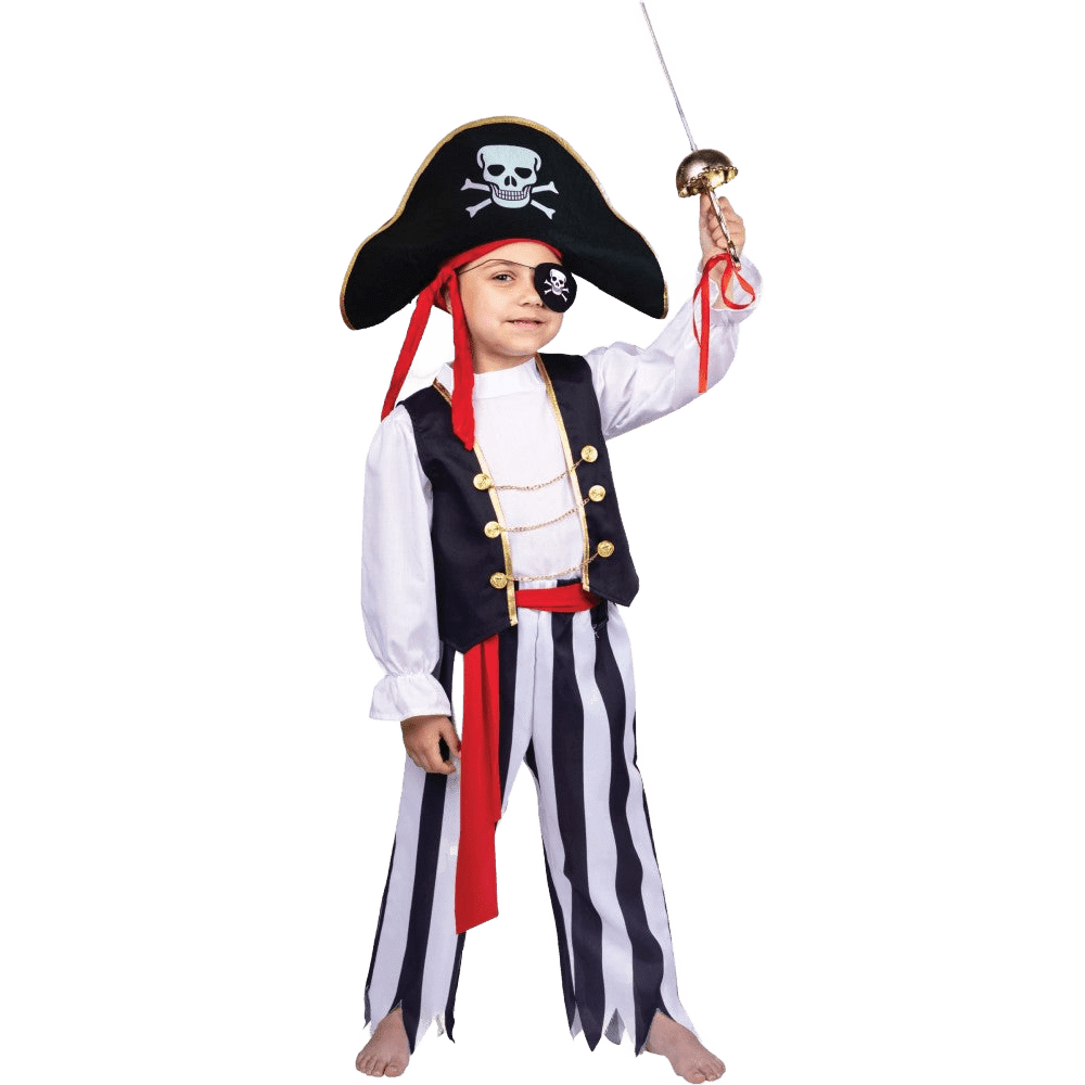 Get dressed pirate costume kids dress up america clipart clip art