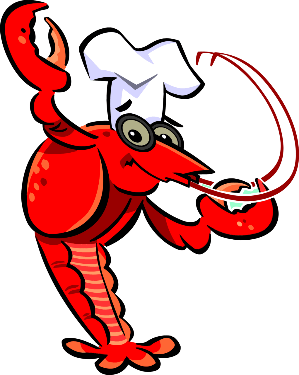 This design of crawfish chef image with no background clipart