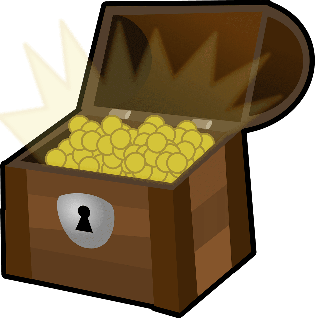 Treasure chest vector clipart images 5