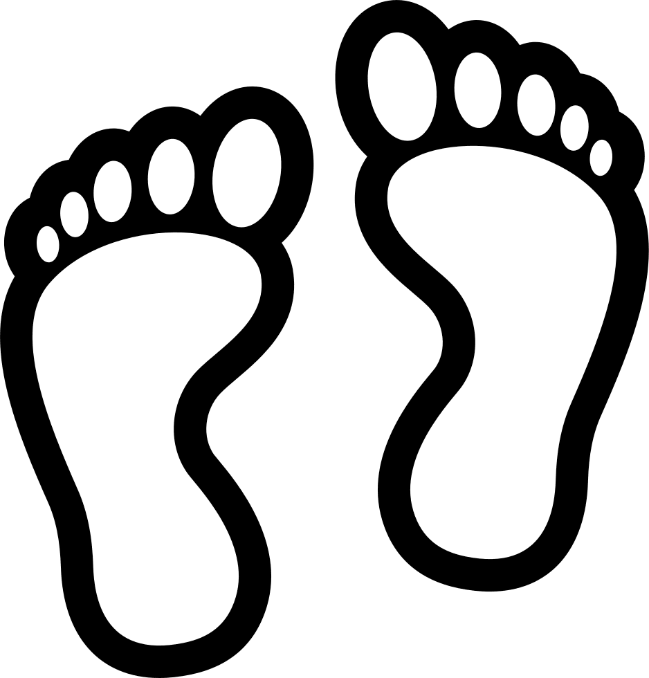Footprint foot print coloring pages clipart large size image