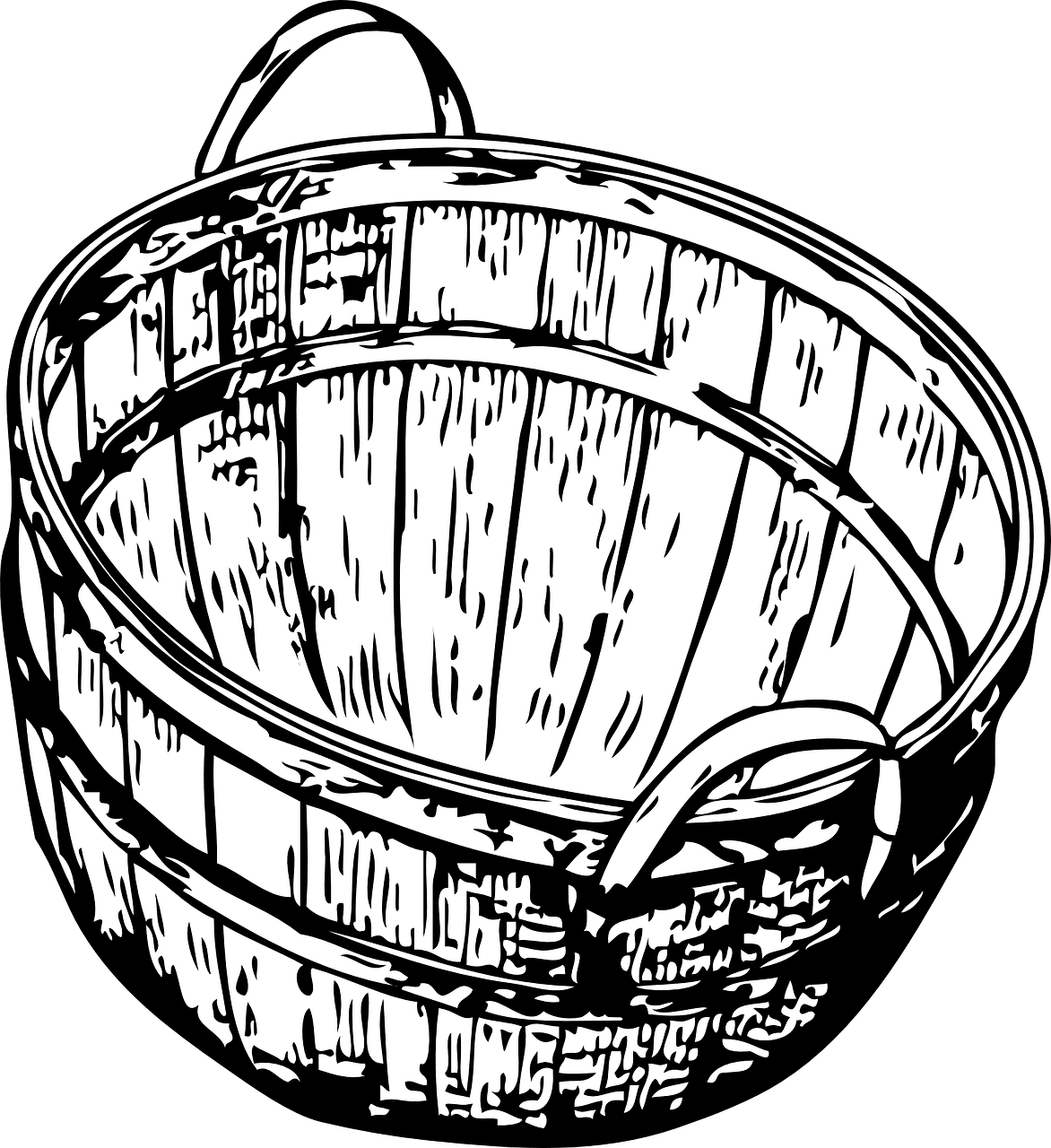 Basket container storage vector graphic clipart