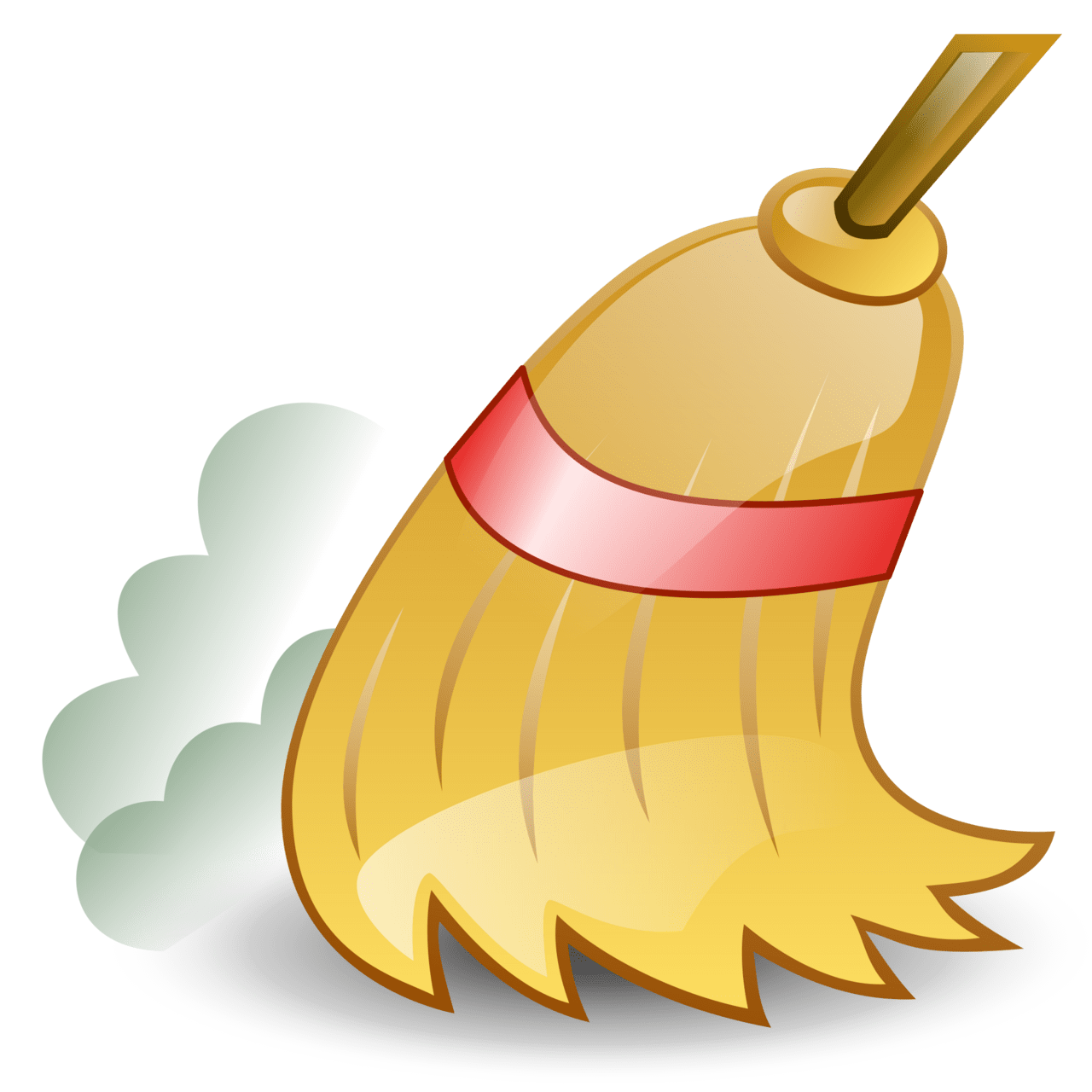 Clean up broom clipart image