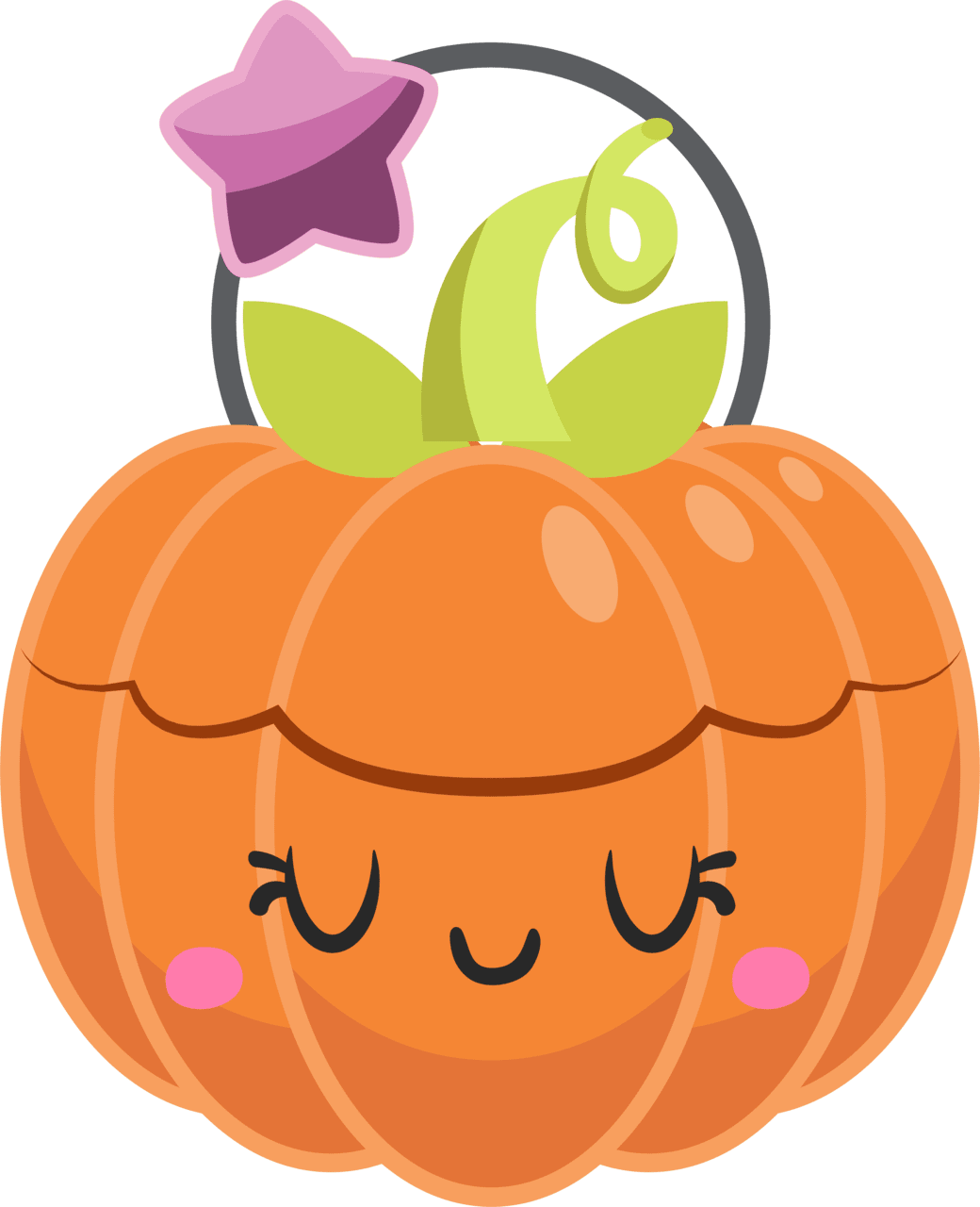 Cute pumpkin pin page clipart logo 2