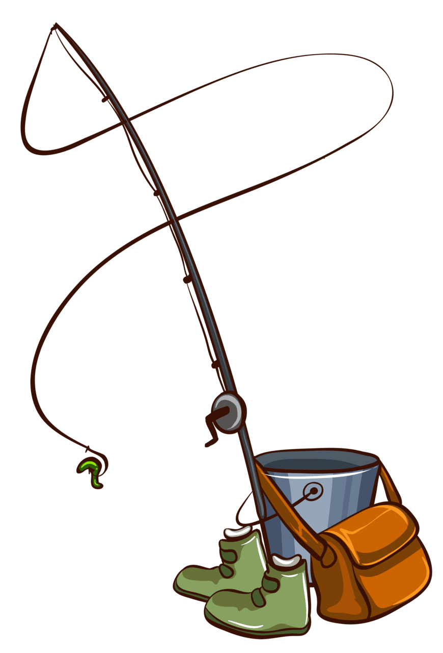 Fishing pole pin page clipart transparent