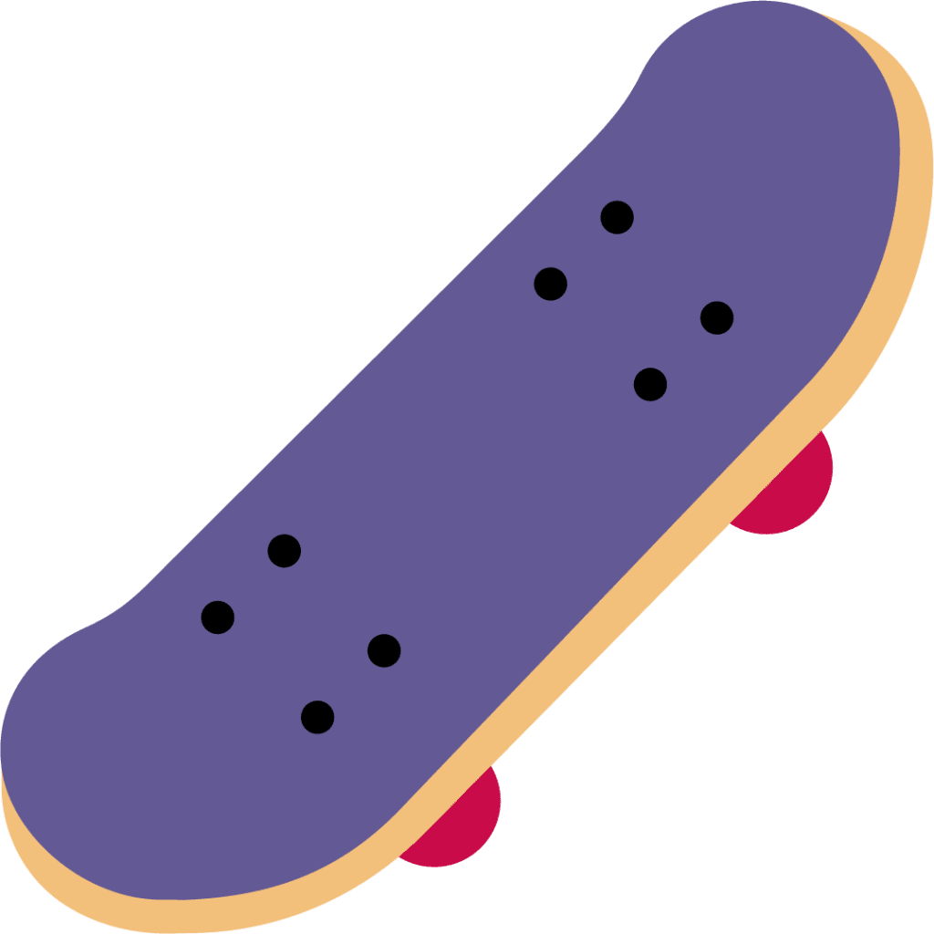 Skateboard emoji for clipart picture