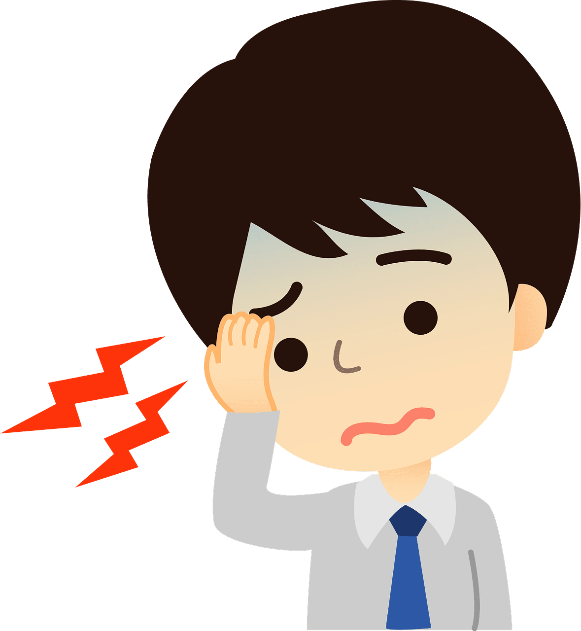 Man is sick with headache and cold vector clipart images