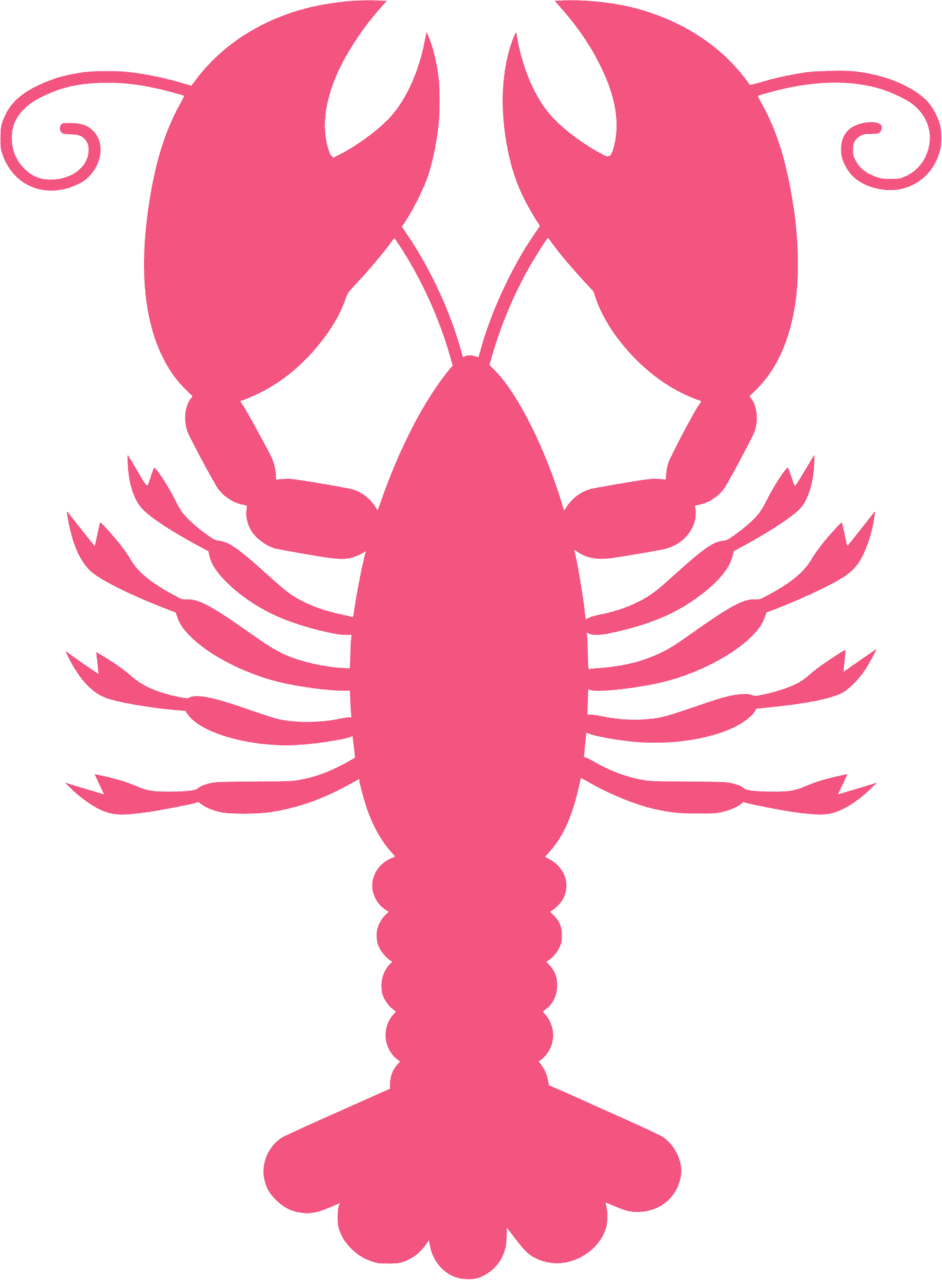 Crawfish vector silhouettes clipart