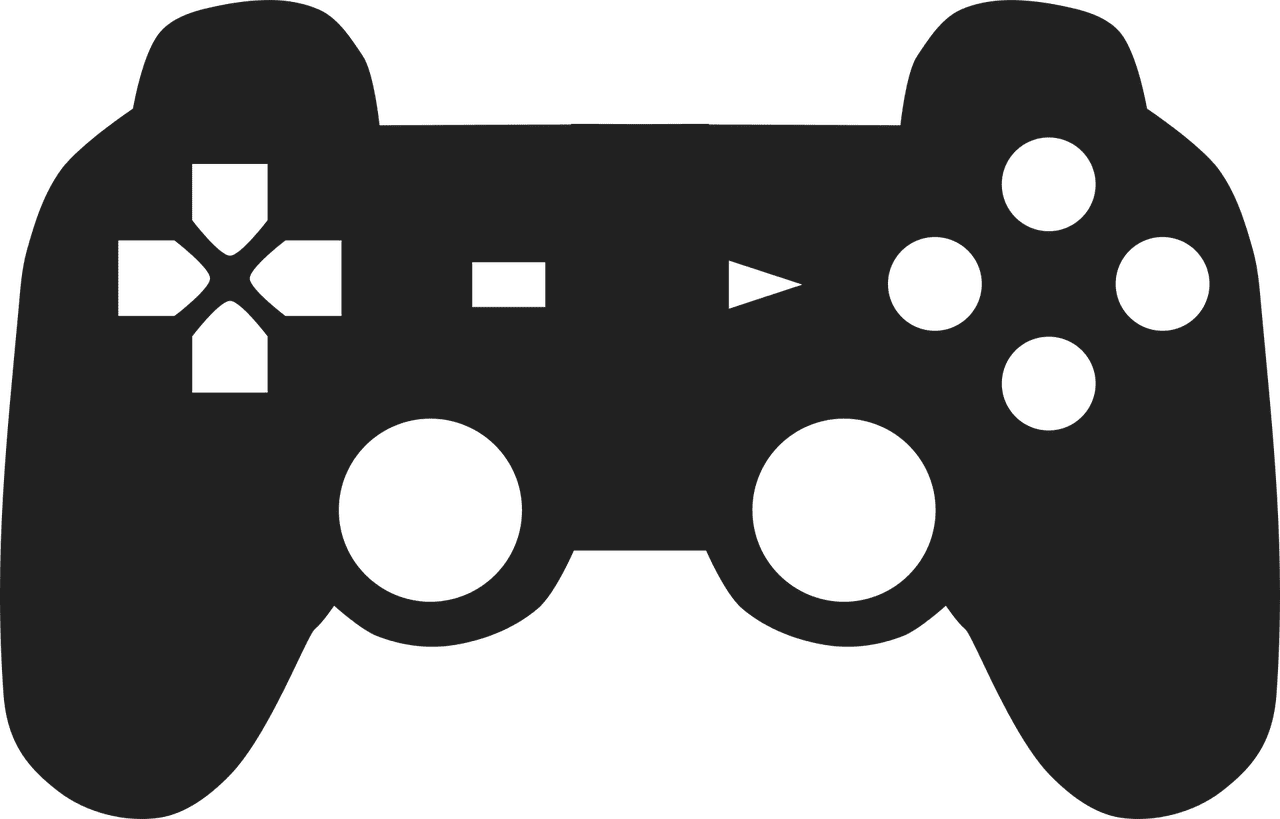 Controller pad video game vector graphic playstation party games birthday clipart