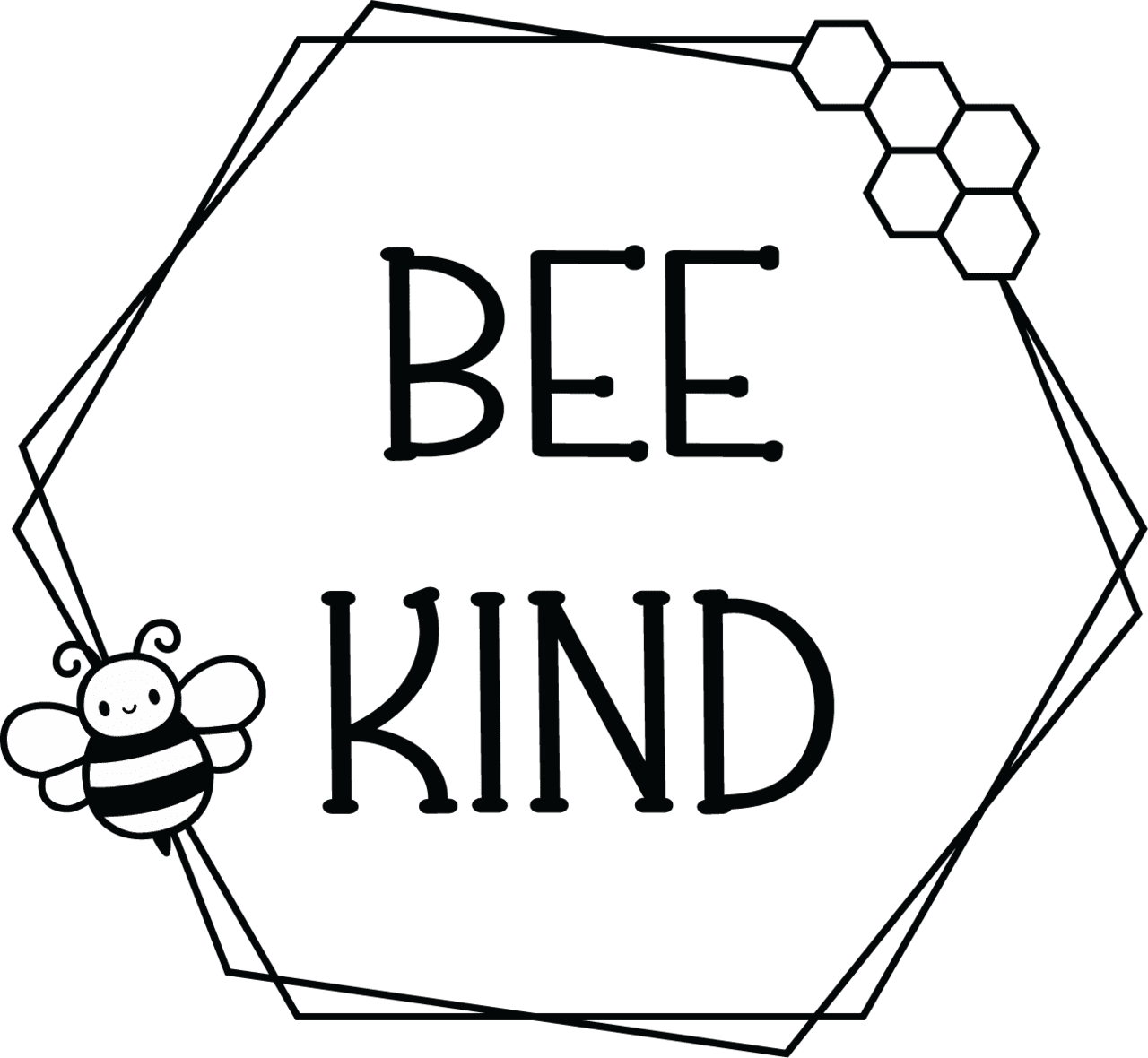 Bee black and white kind perfect for crafting design projects clipart logo