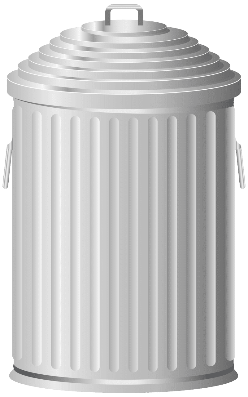 Metal trash can clipart image best 2