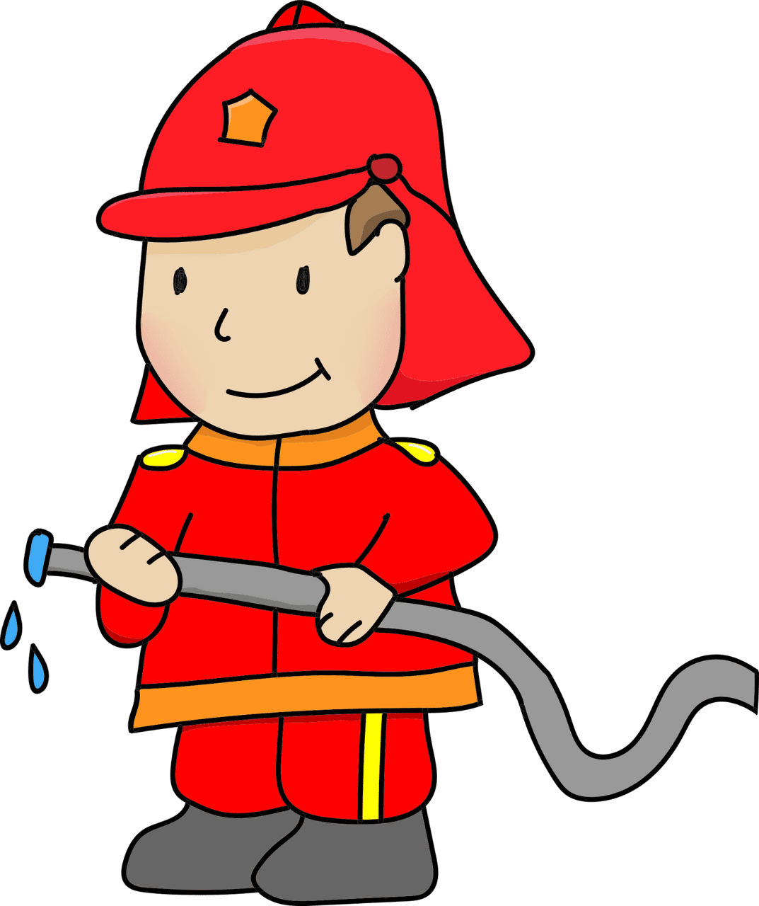 Fireman firefighter vector clipart images