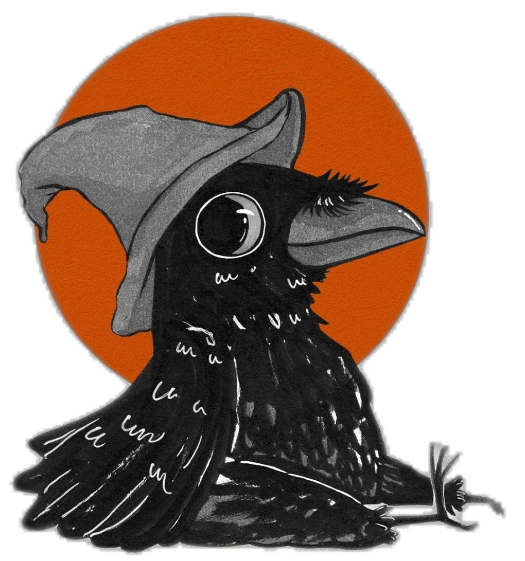 Witch crow clipart transparent