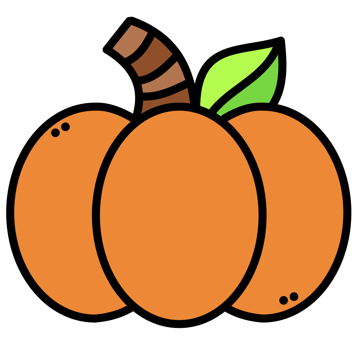 Cute pumpkin pin page clipart logo