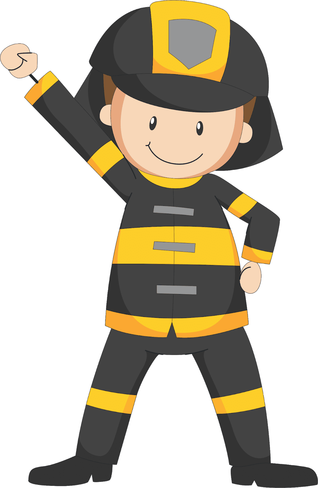 Fireman pin page clipart vector