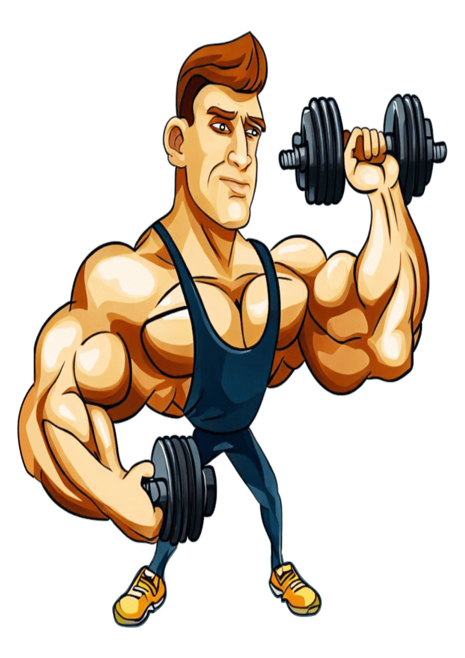 Dumbbell marombeiro de academia muscula desenho engra ado clipart free