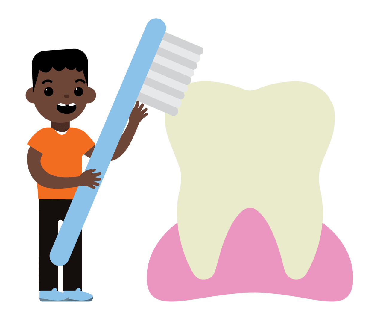 Brushing teeth individual donor clipart picture