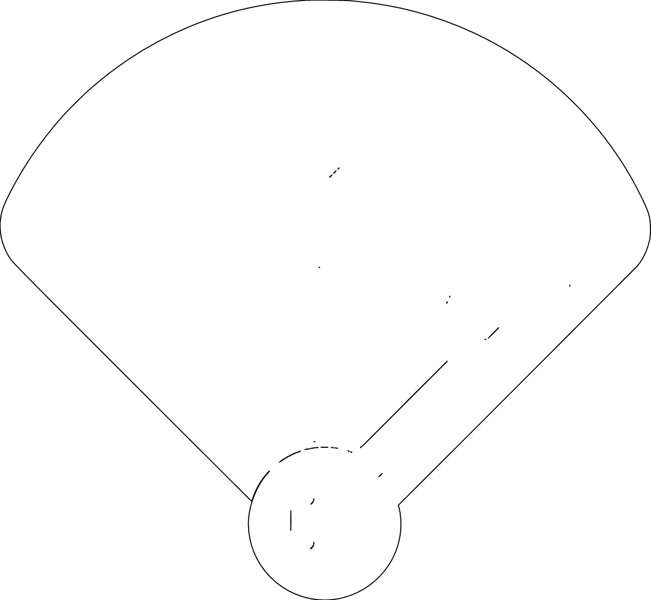 Baseball diamond vector silhouettes clipart 2