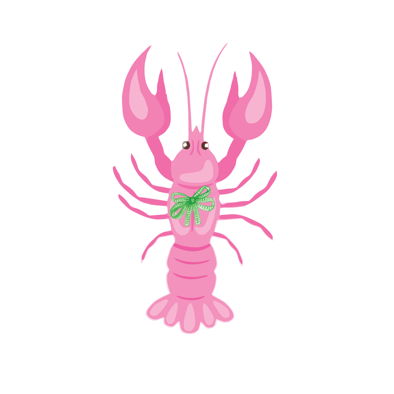 Little ladies the pink crawfish shoppe clipart clip art