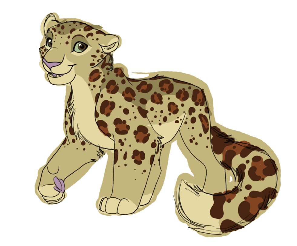 Cheetah pin page clipart logo