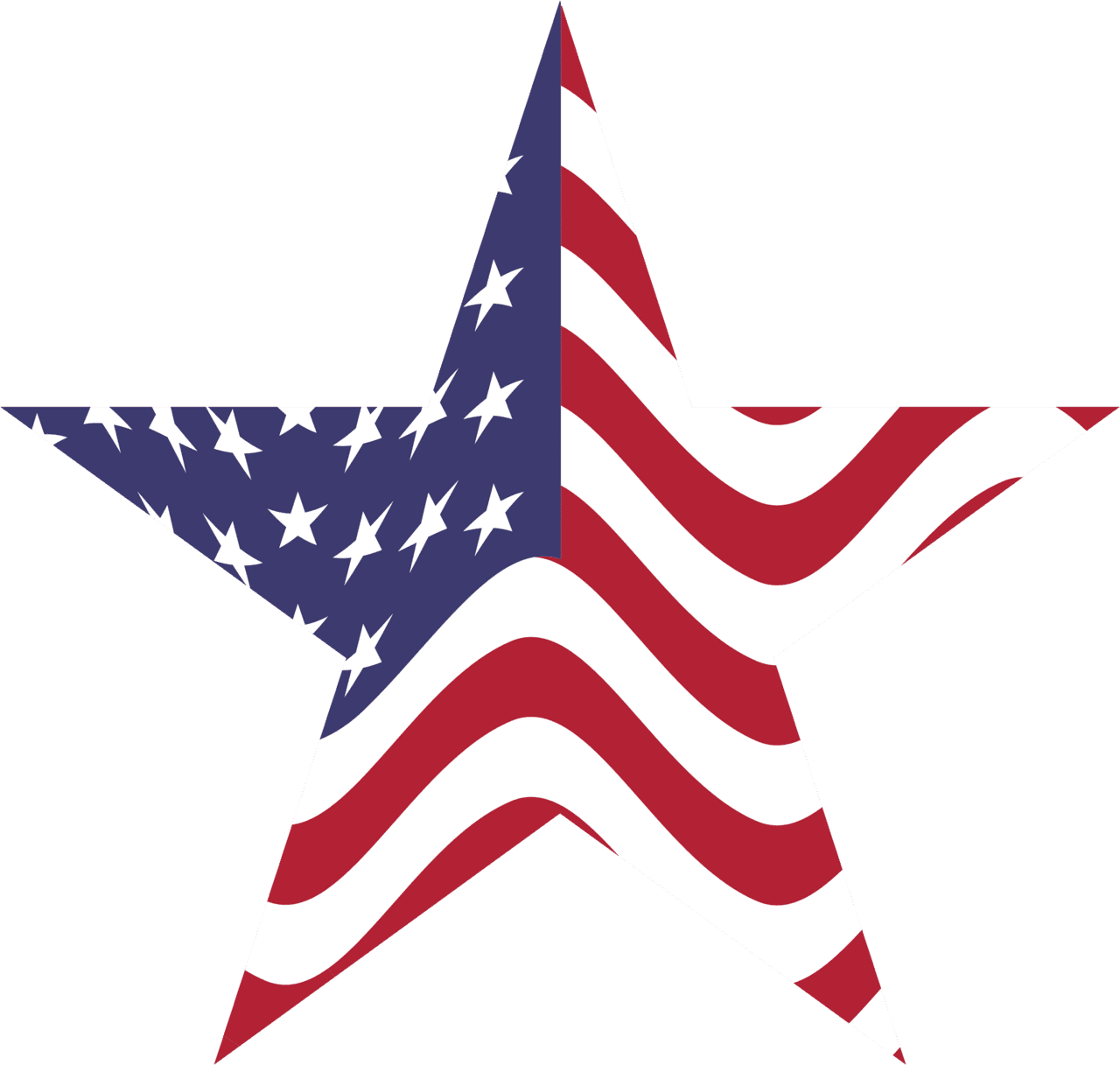 America flag star clipart vector