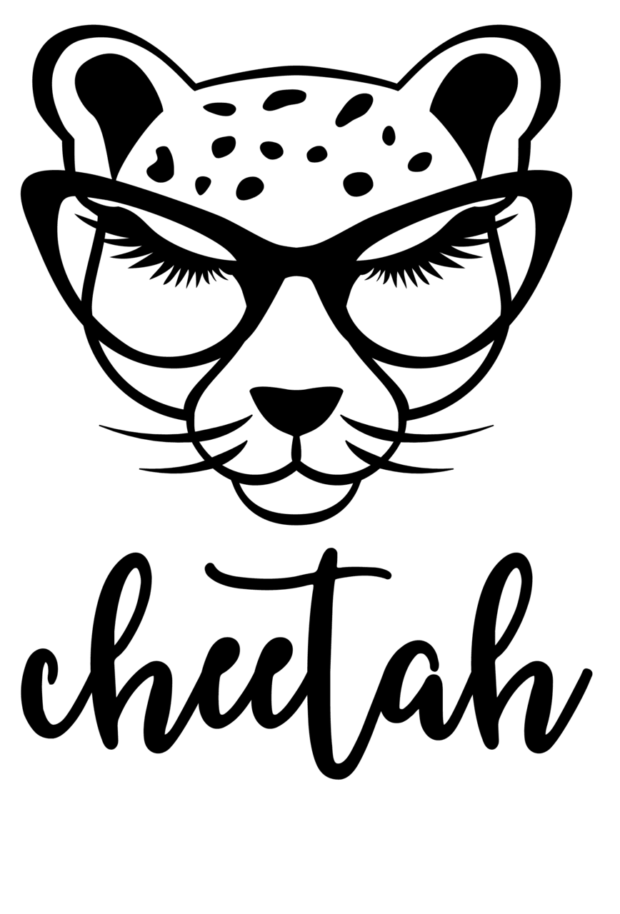 Cheetah pin page clipart background