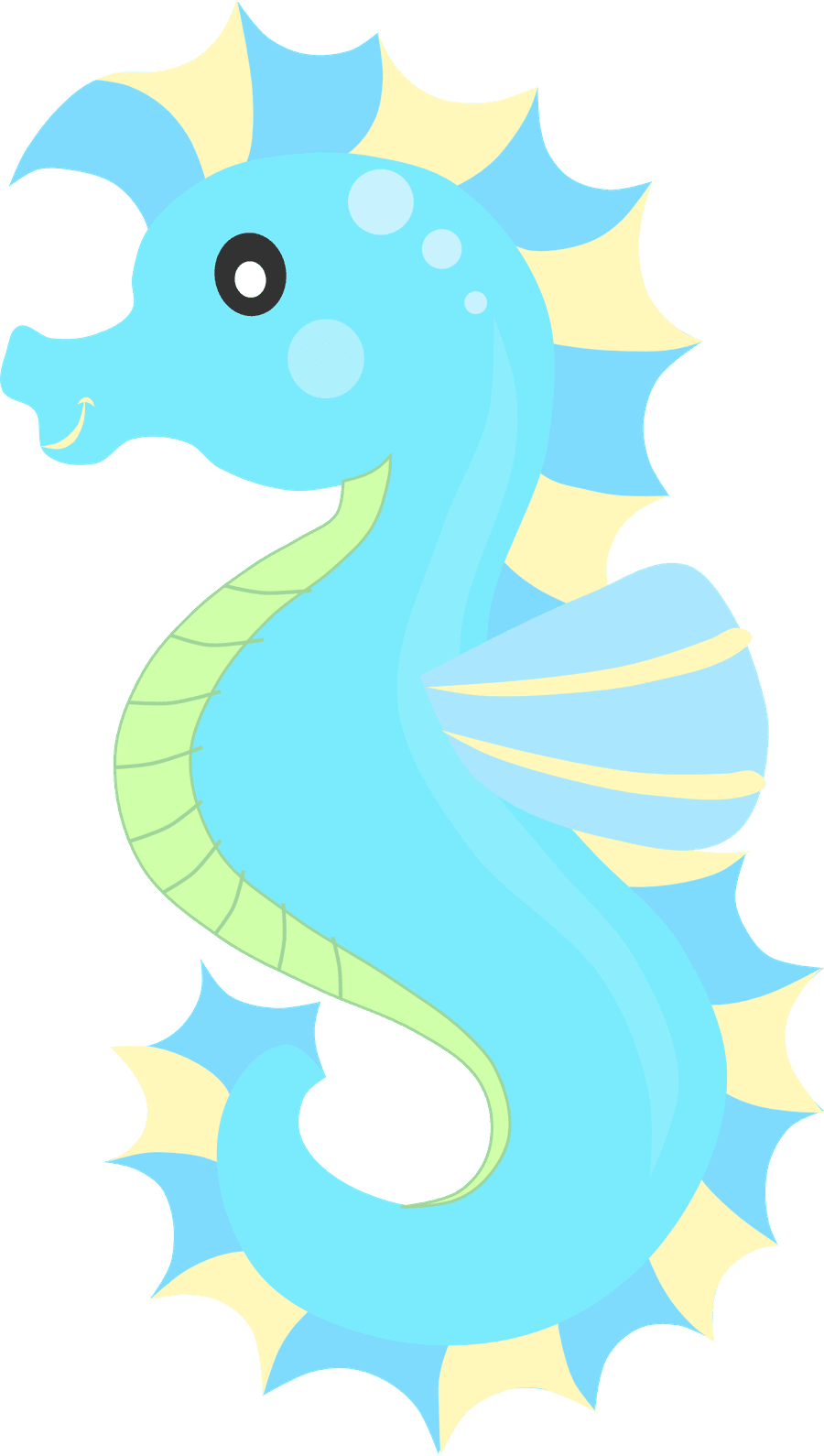 Seahorse clipart de animales marinos vector