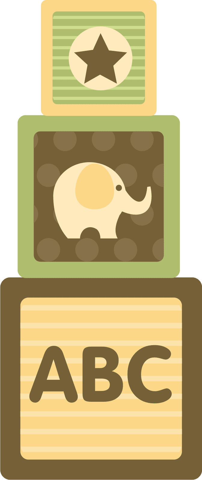 Wel baby card with elephant and abc blocks clipart background 2