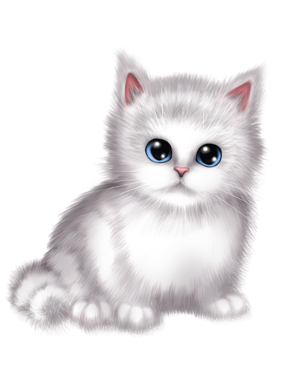 Cute cat pin page clipart transparent