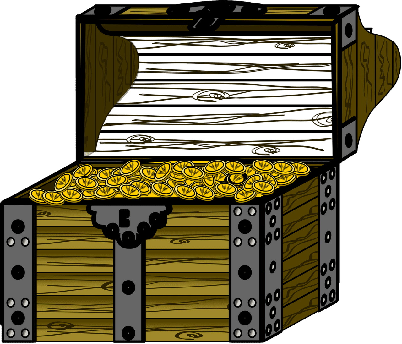 Treasure chest vector clipart images 8