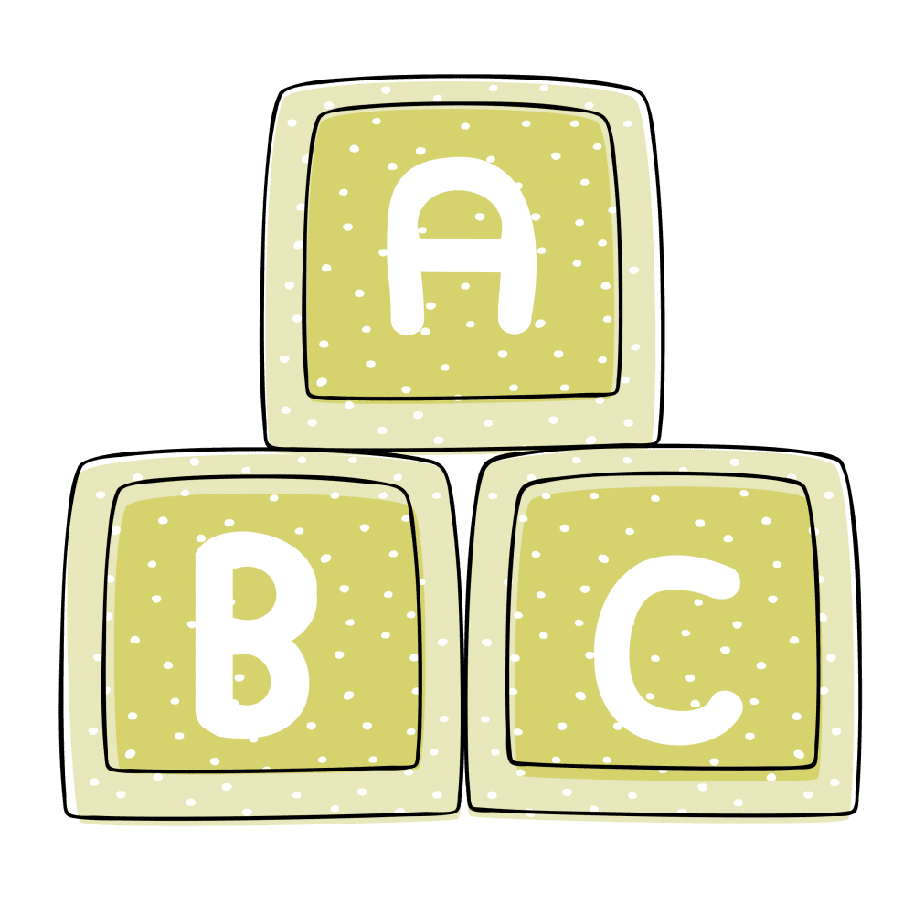 Abc and absolutely the cutest baby shower clipart vector