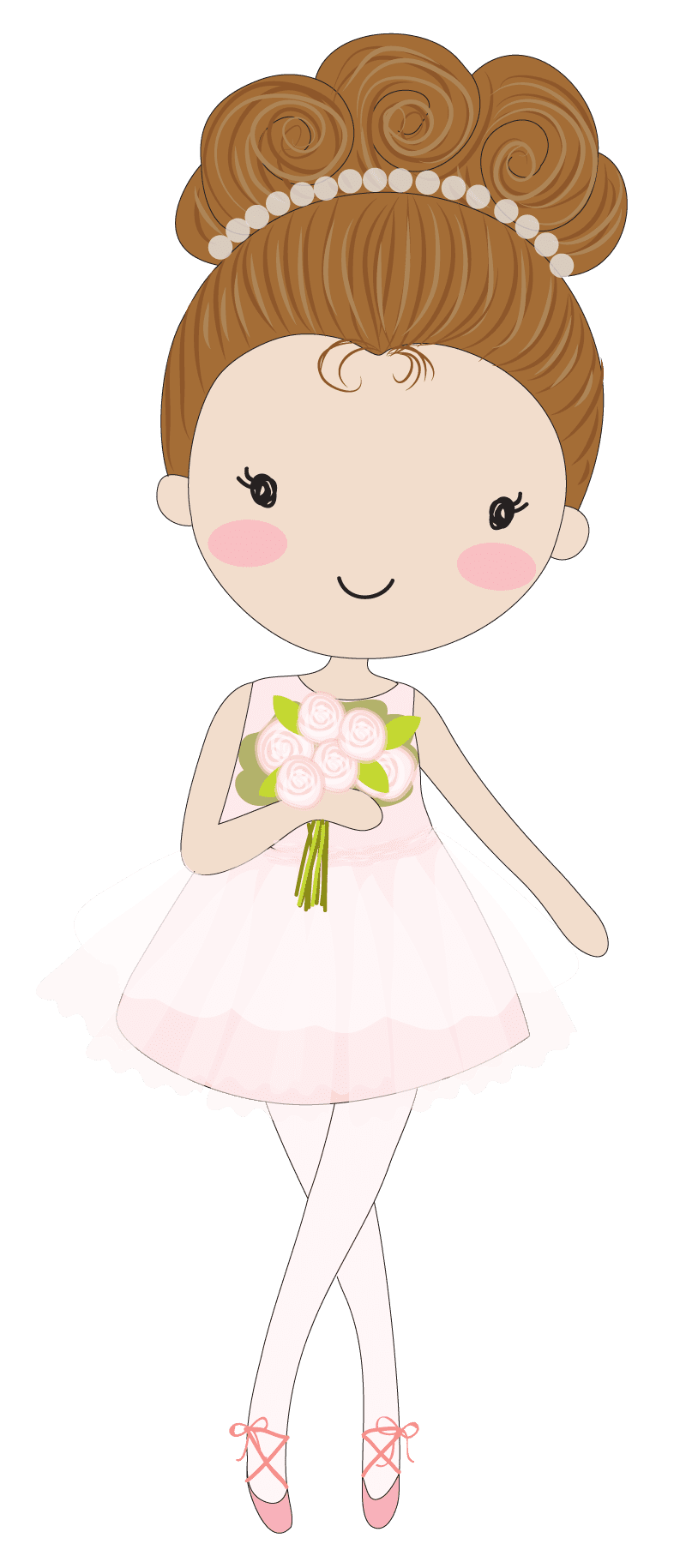 Ballerina pin page clipart background 2