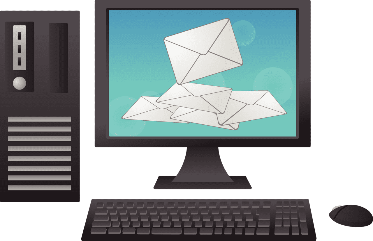 Email desktop puter vector clipart images