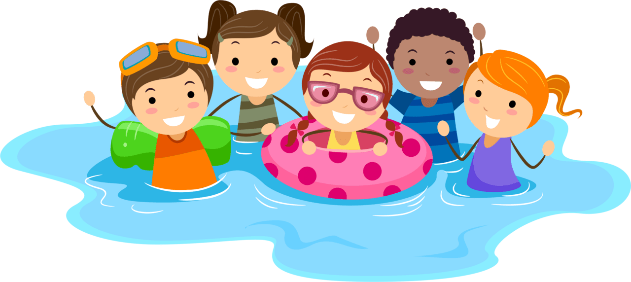 Swim ming pool child clipart background