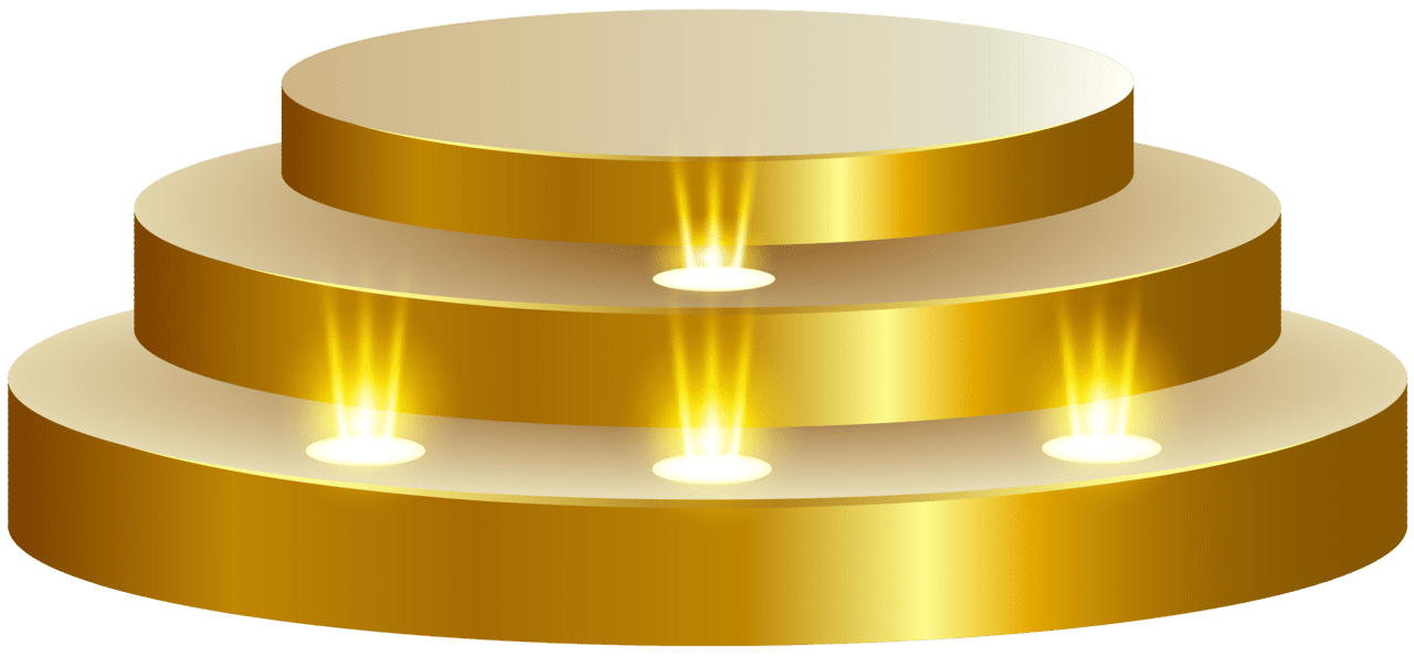 Award gold podium stage clipart image