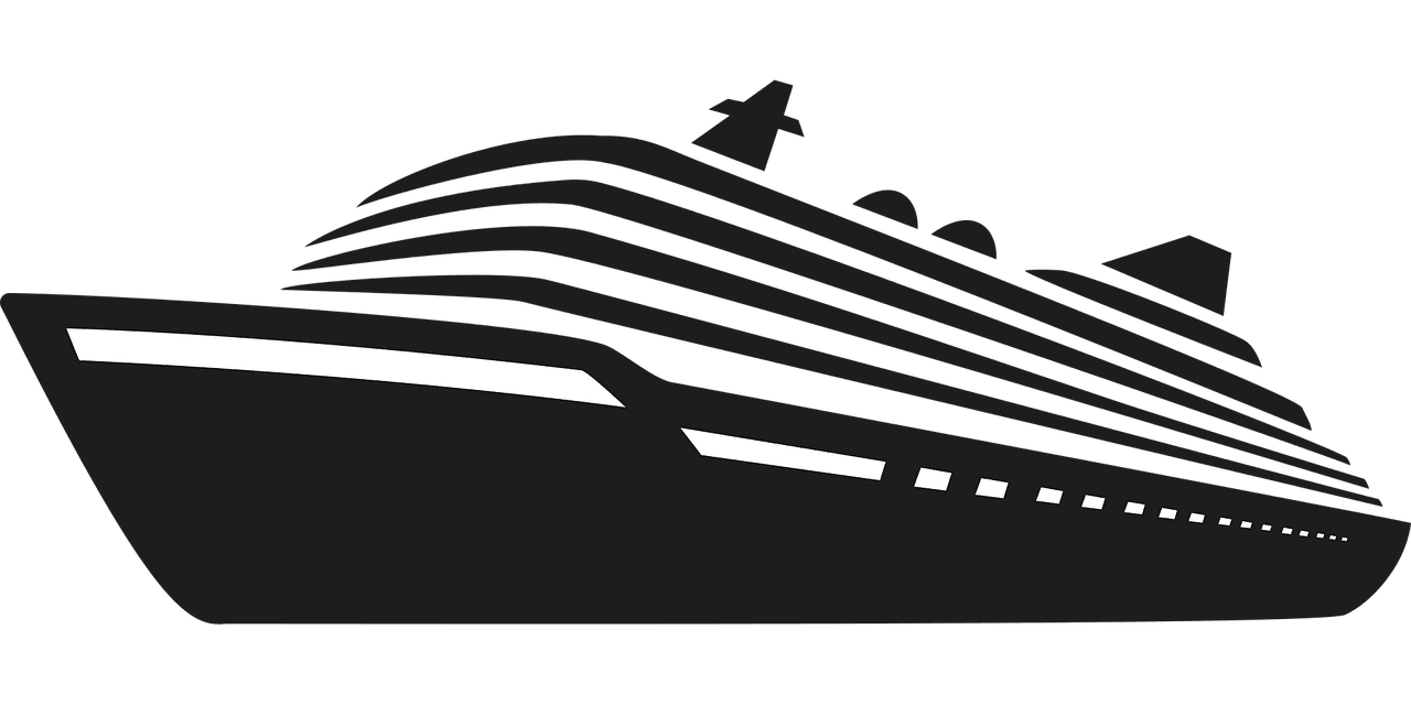 Cruise ship travel vector graphic clipart