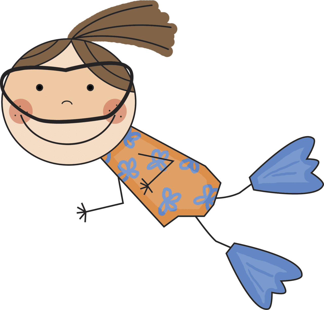 Swim ming girl clipart photo