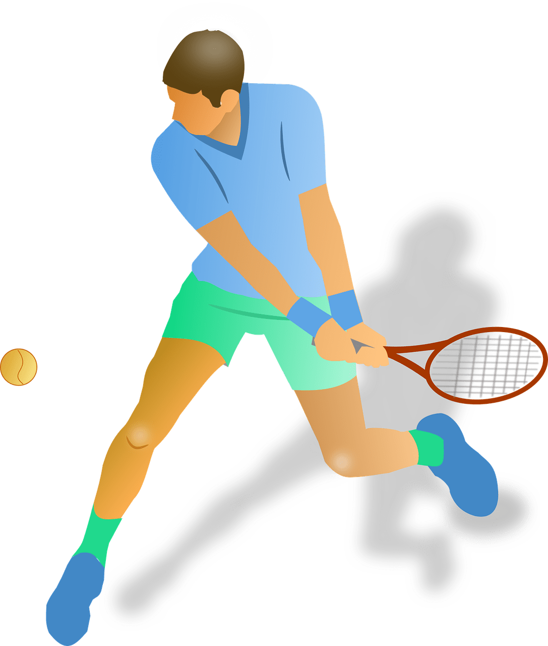 Tennis player sports vector graphic clipart