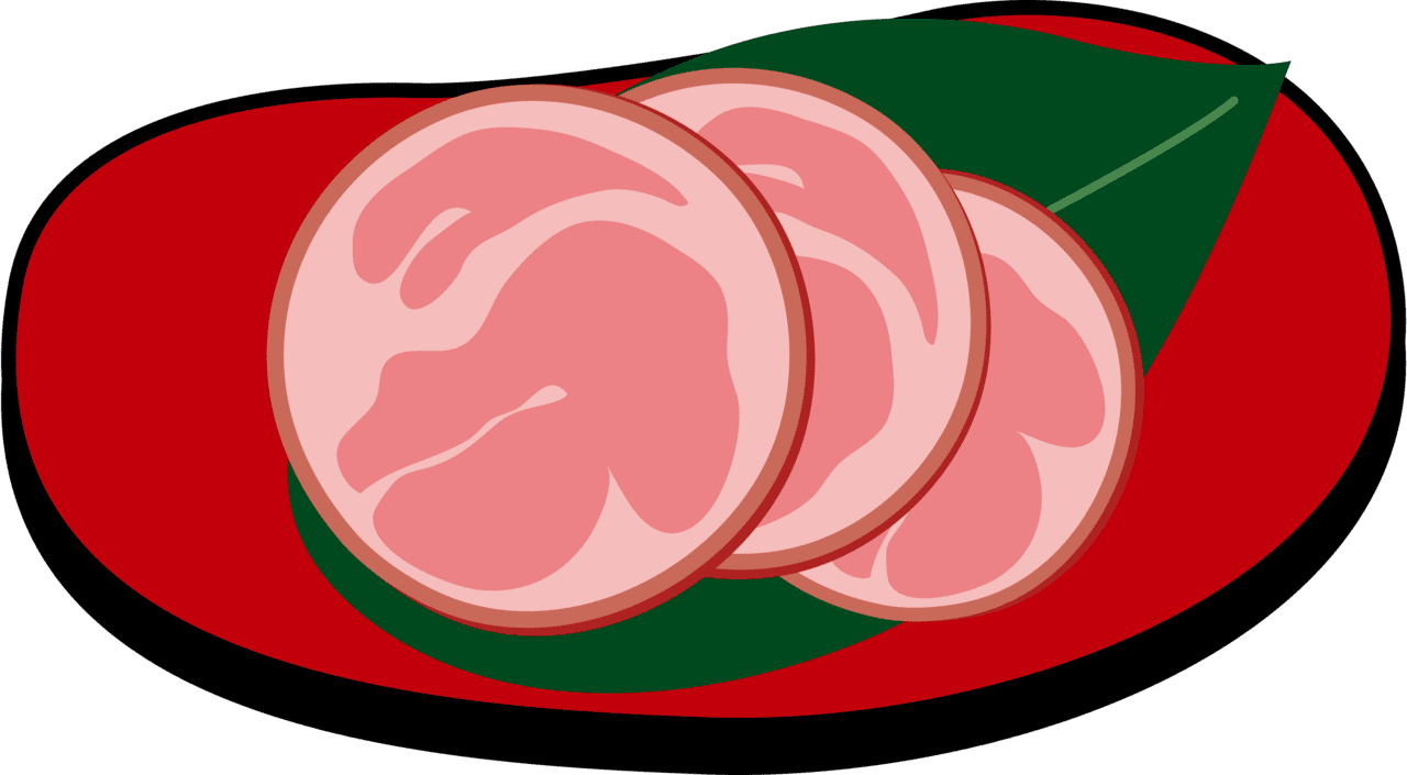 Loin ham food vector clipart images