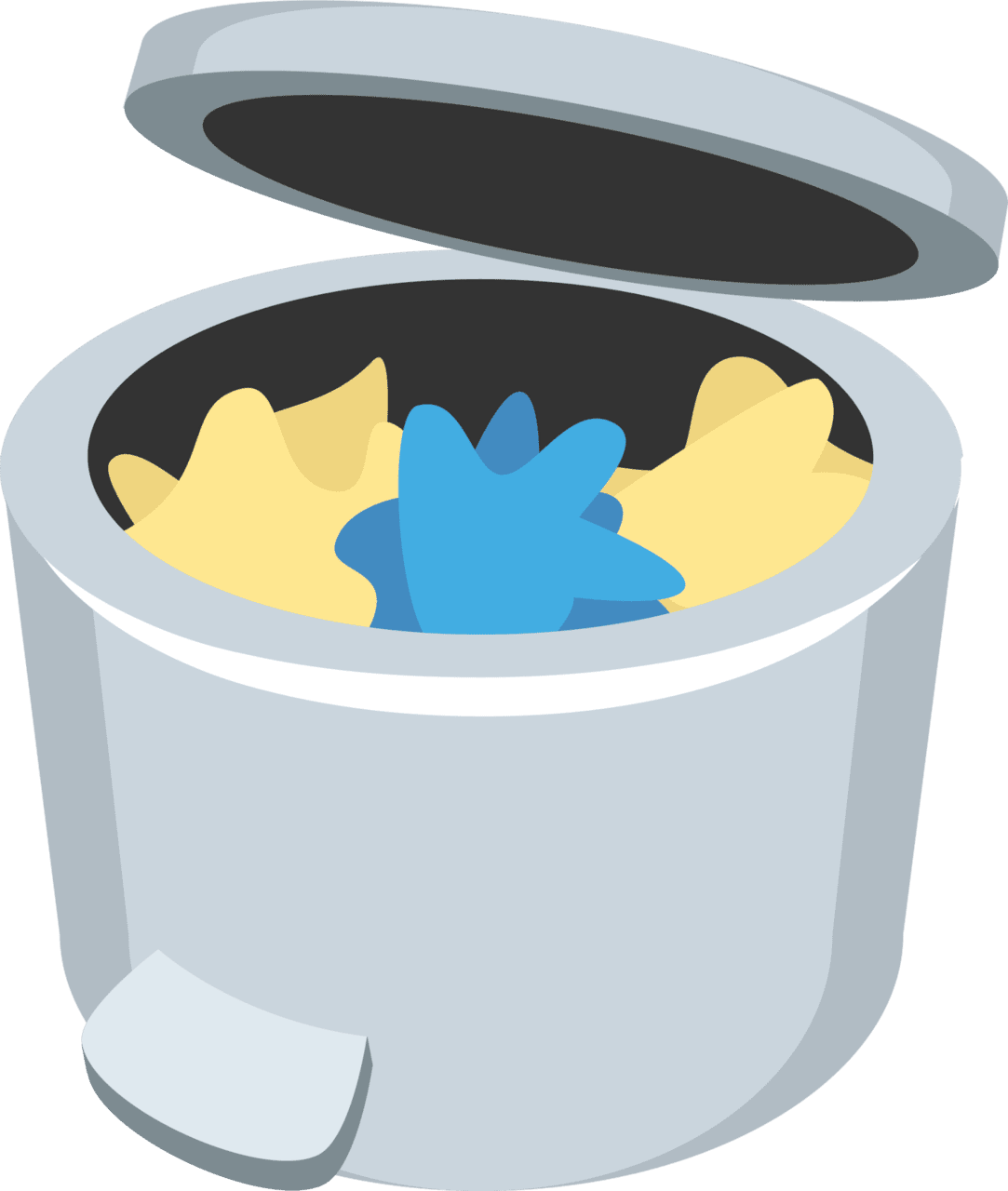 Garbage can wastebasket emoji for clipart background